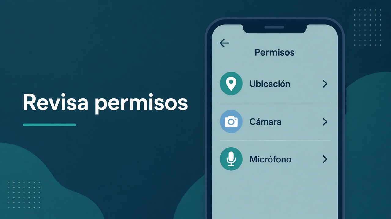 Revisa los permisos de ubicación, cámara y micrófono del celular