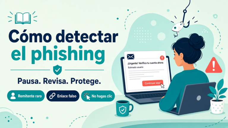 Advertencia de correo sospechoso y phishing en pantalla de laptop
