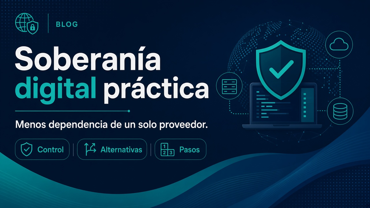 Persona eligiendo herramientas digitales con independencia de un solo proveedor