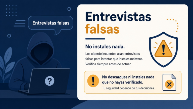 Advertencia sobre entrevistas de trabajo falsas y malware