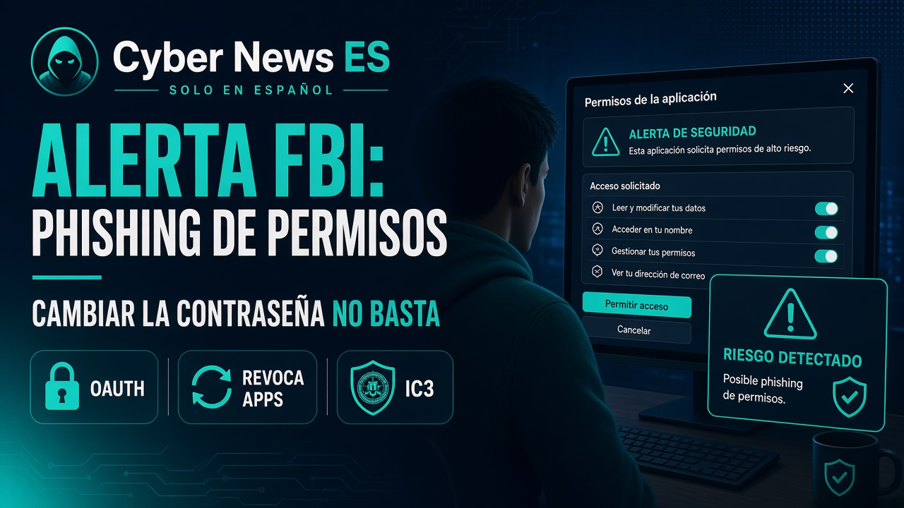 Alerta FBI sobre phishing de permisos OAuth en correo y cuentas