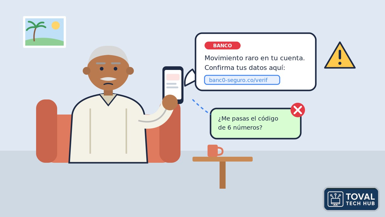 Historia de Luis: un mensaje falso que casi le roba el WhatsApp